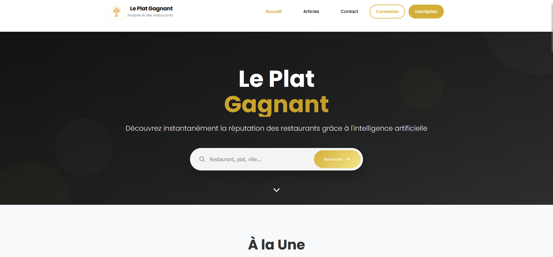 Le Plat Gagnant